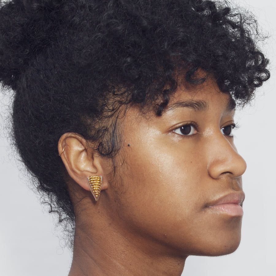 Tri Solid 3/4" Post Earrings