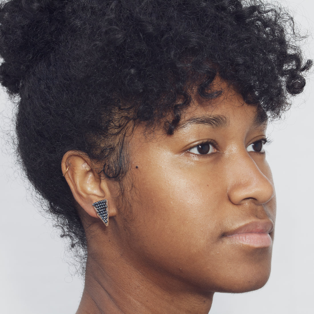 Tri Solid 3/4" Post Earrings