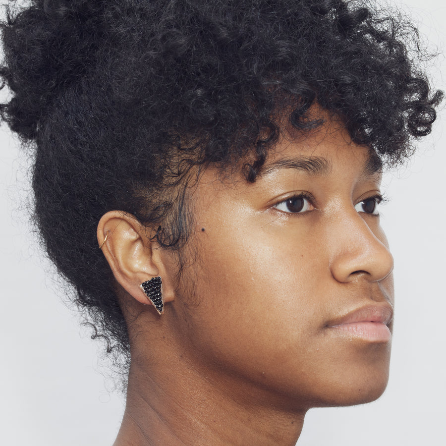Tri Solid 3/4" Post Earrings