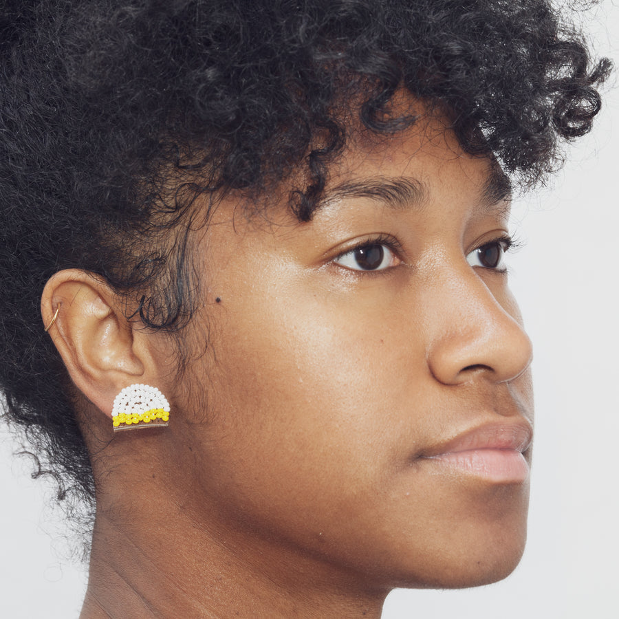 Arc Edges 3/4" Post Earrings