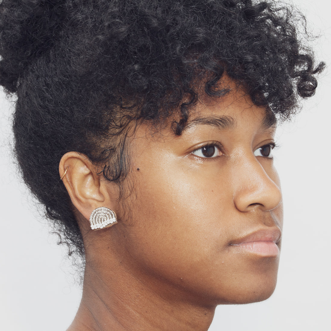 Arc Edges 3/4" Post Earrings