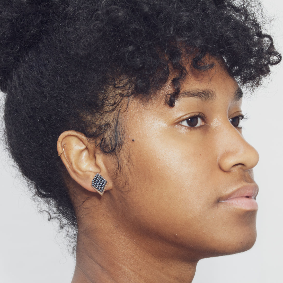 Diamond Solid 3/4" Post Earrings
