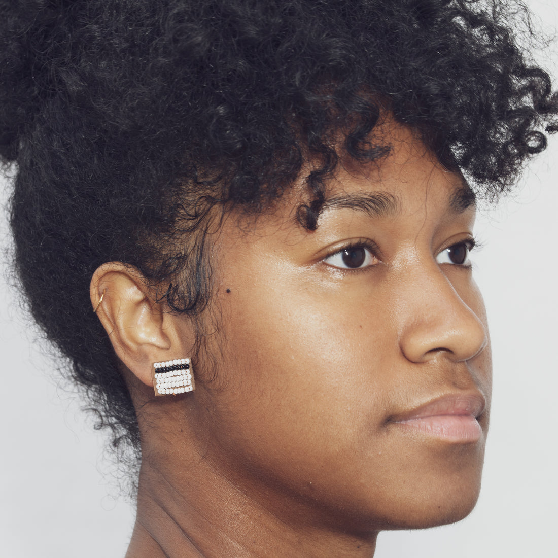 Square Stripe 1/2" Post Earrings