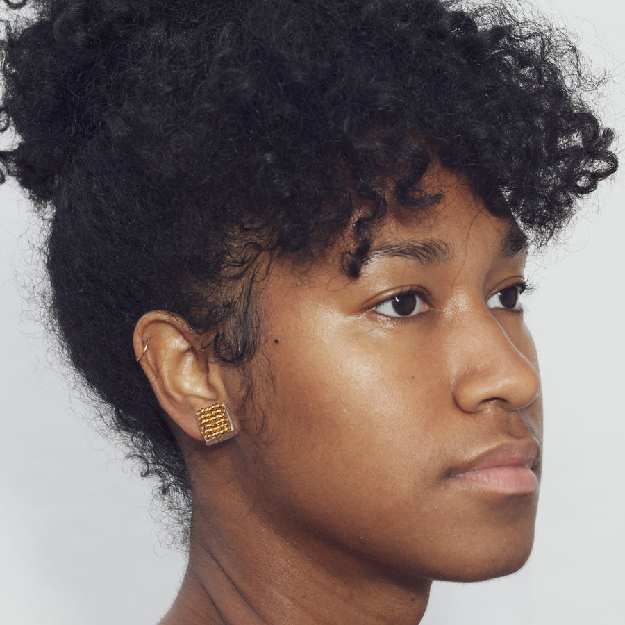 Square Solid 1/2" Post Earrings