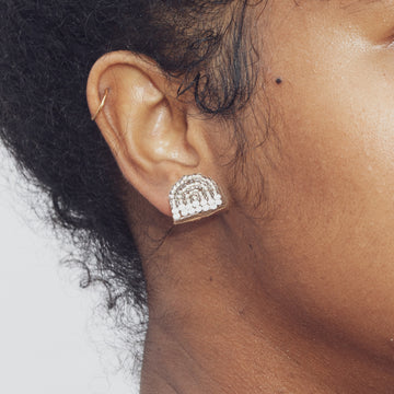 Arc Edges 1/2" Post Earrings