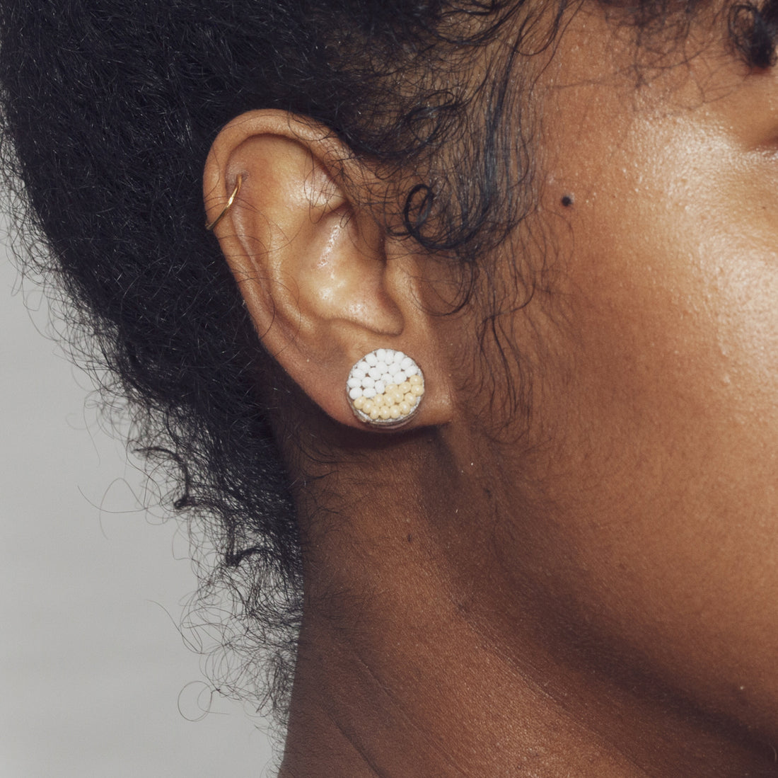 Circle Halves 1/2" Post Earrings