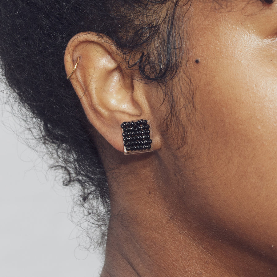 Square Solid 1/2" Post Earrings