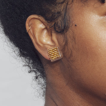 Square Solid 1/2" Post Earrings