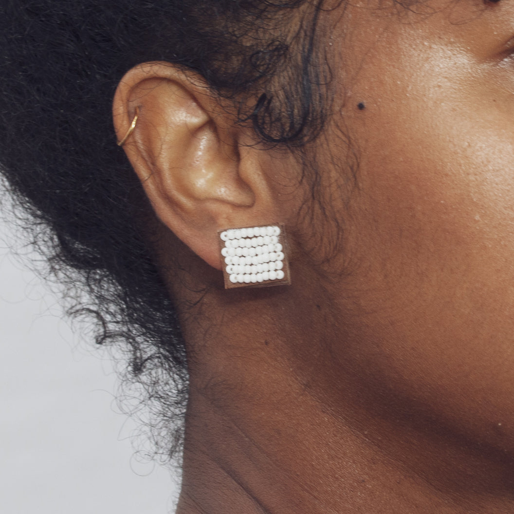 Square Solid 1/2" Post Earrings
