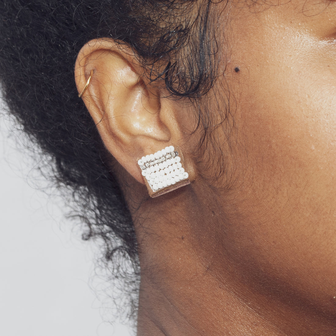 Square Stripe 1/2" Post Earrings