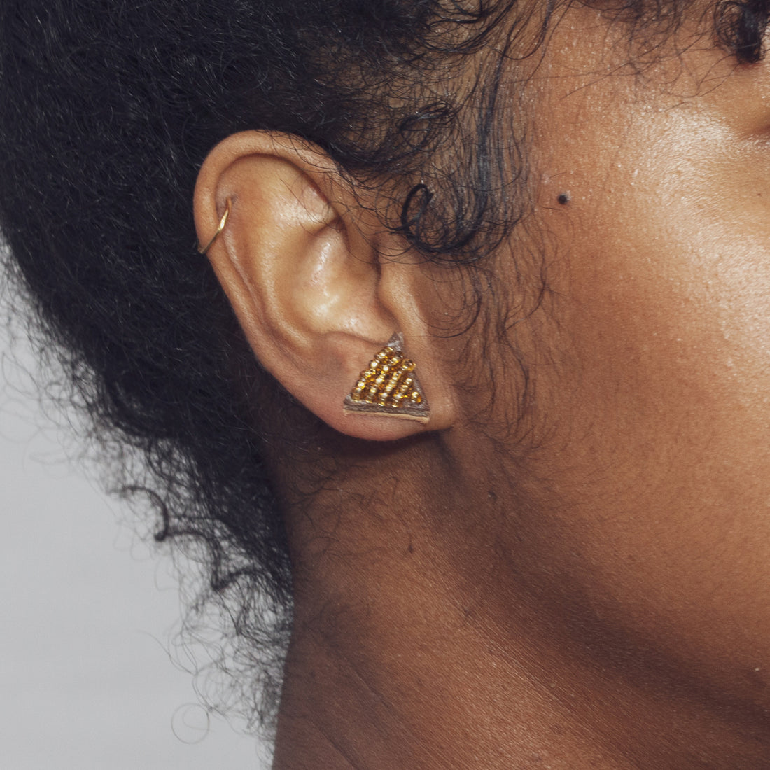 Tri Solid 1/2" Post Earrings
