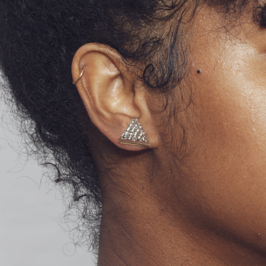 Tri Solid 1/2" Post Earrings
