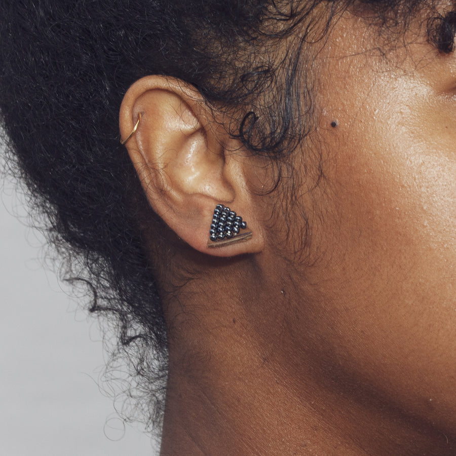 Tri Solid 1/2" Post Earrings