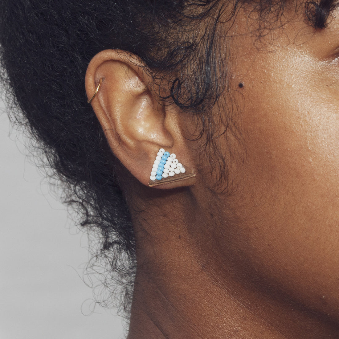 Tri Stripe 1/2" Post Earrings