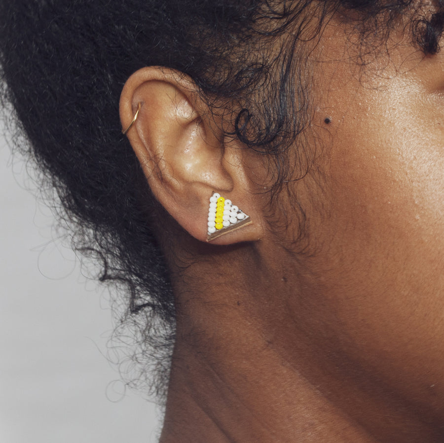 Tri Stripe 1/2" Post Earrings